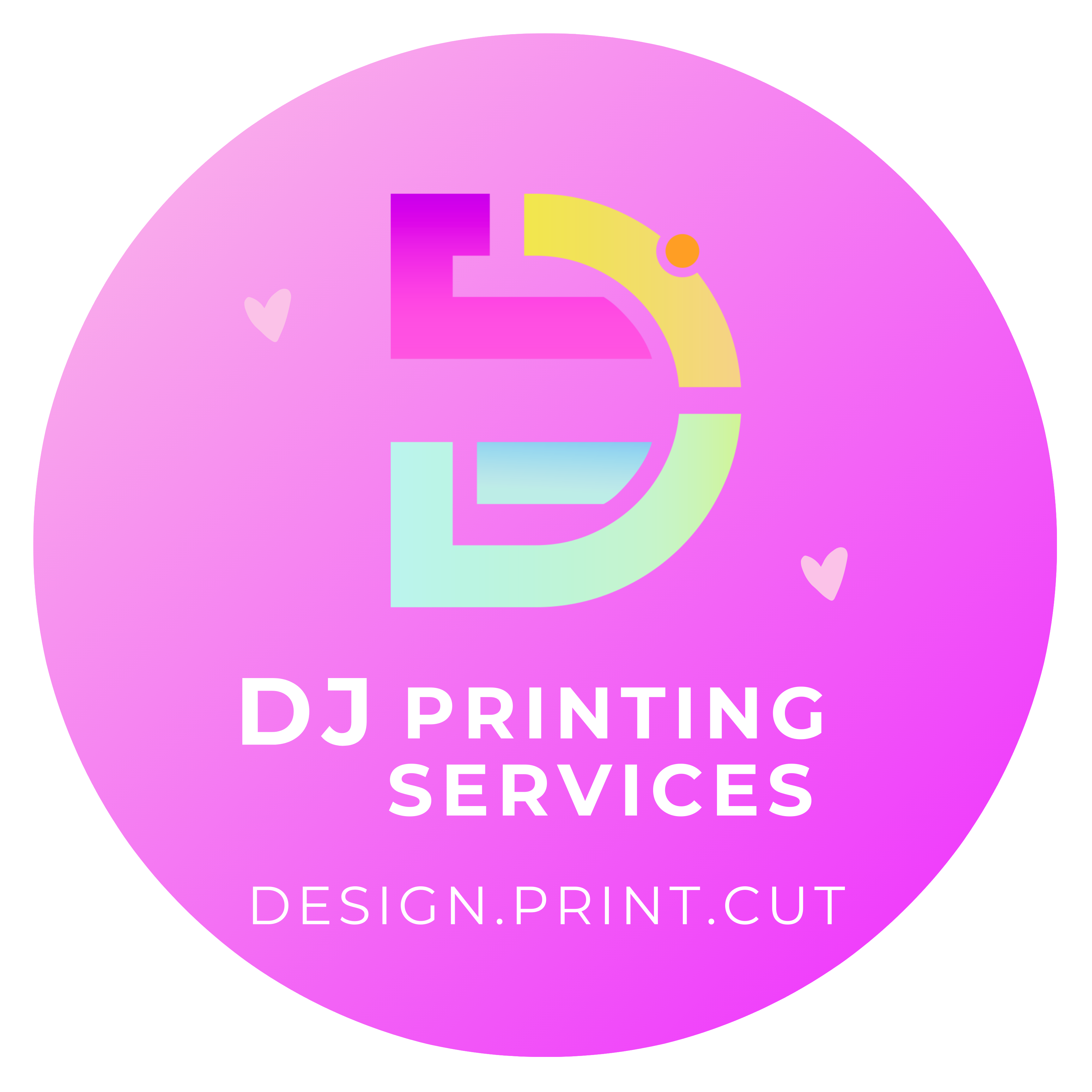 DJ PRINTING SERVICES Logo