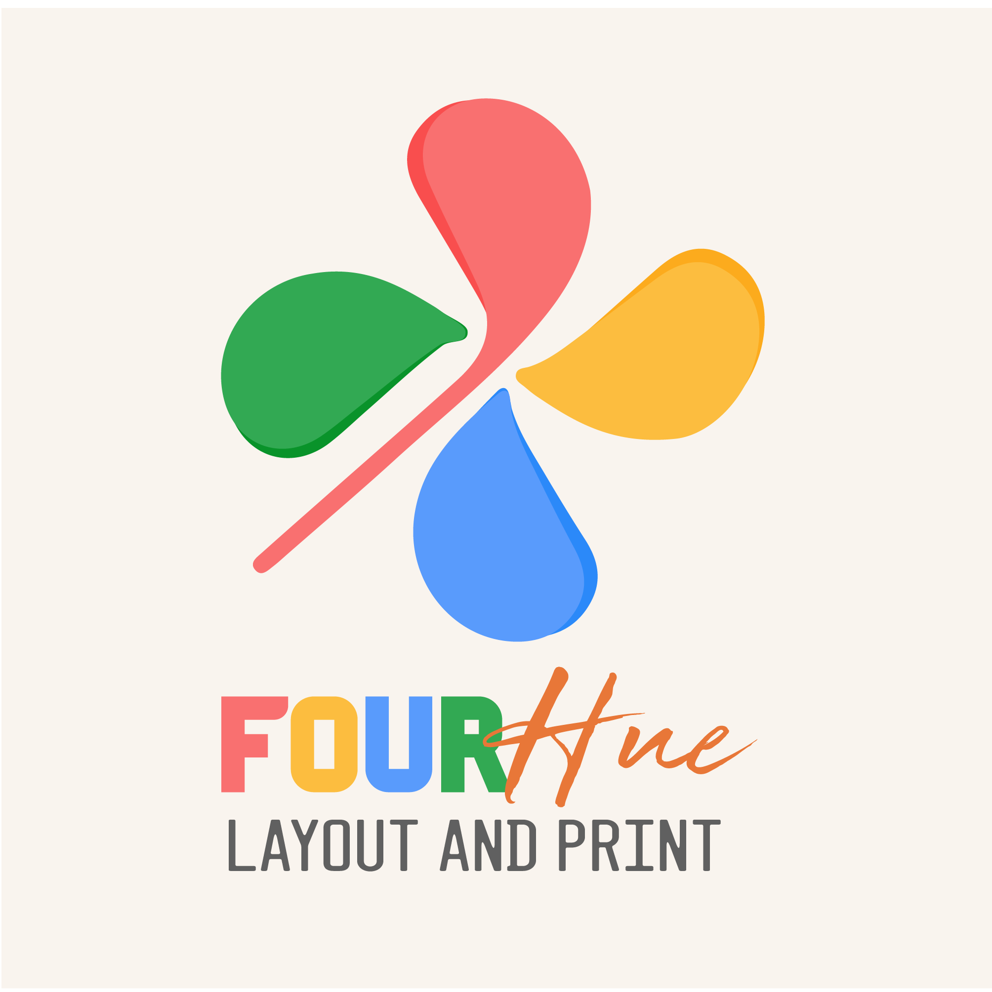 FourHue Layout & Print Logo