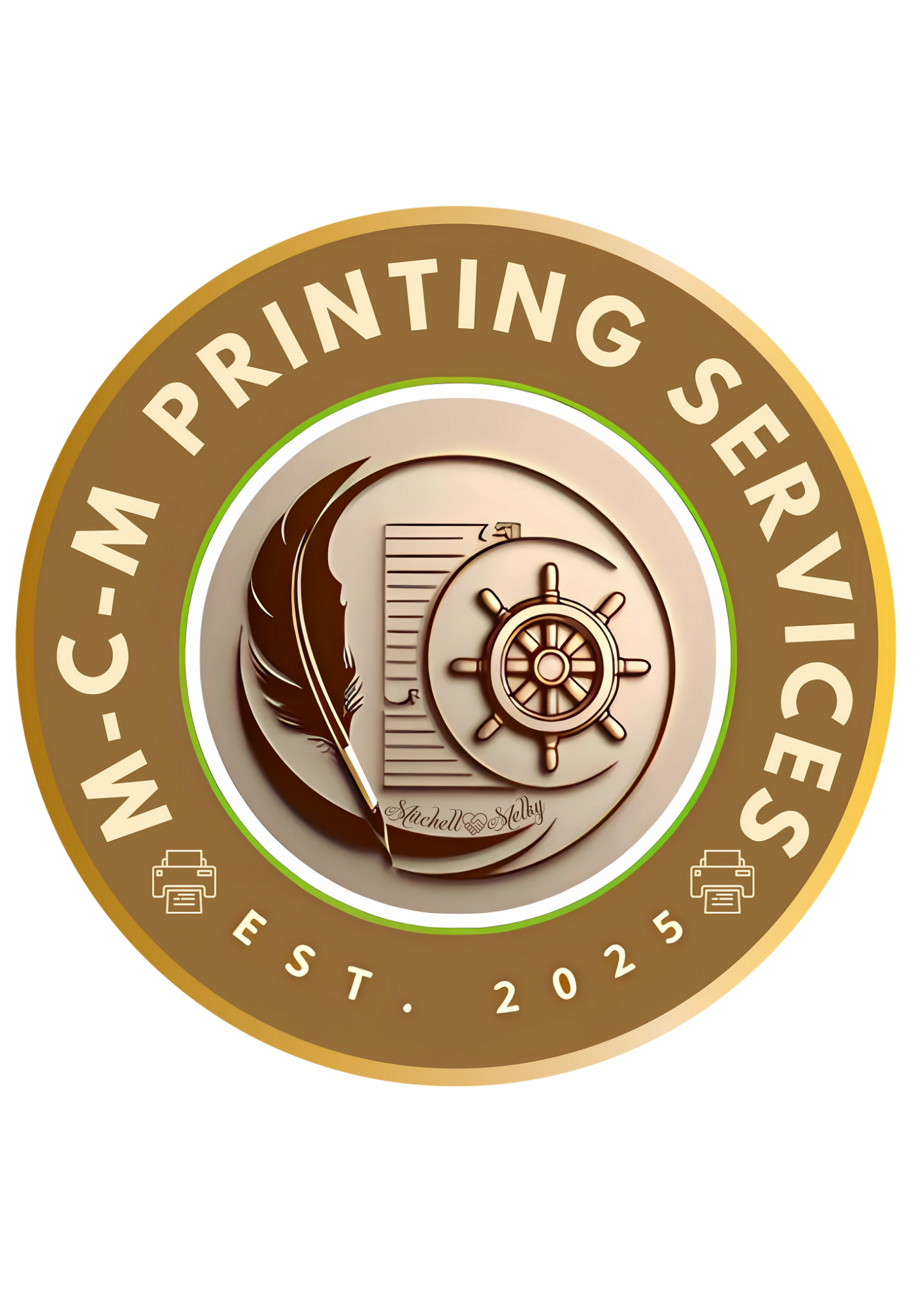 M-C-M PRINTING SERVICES Logo
