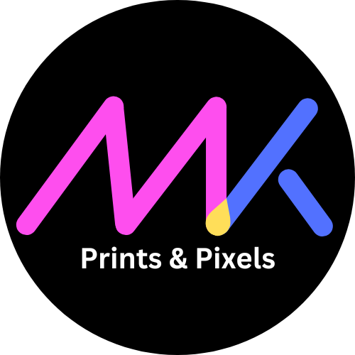 MK Prints & Pixels Logo