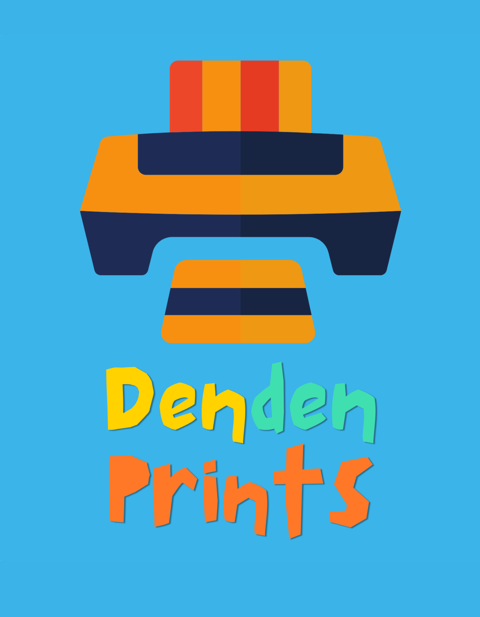 Denden Prints Printing Service Logo
