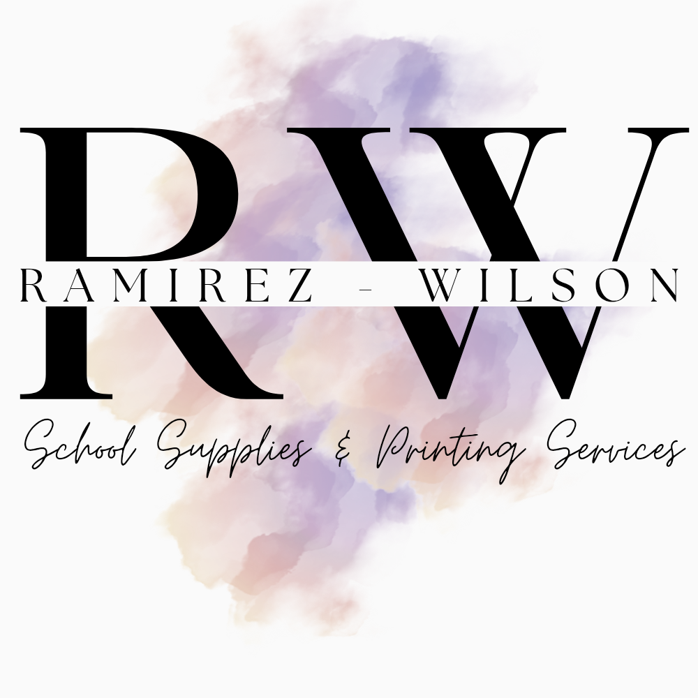 RW School Supplies & Printing Services Logo