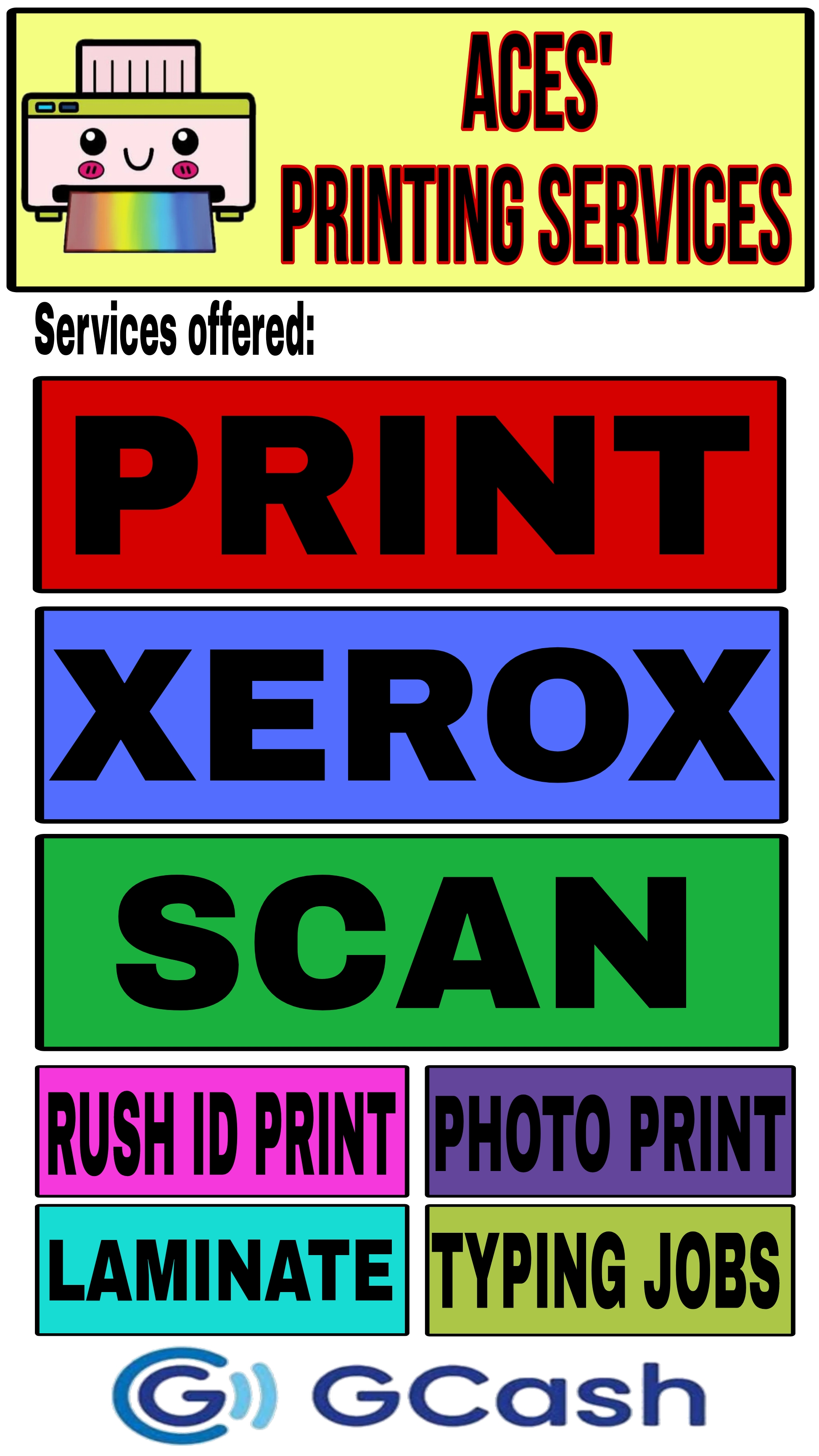 Aces Printing Services Logo