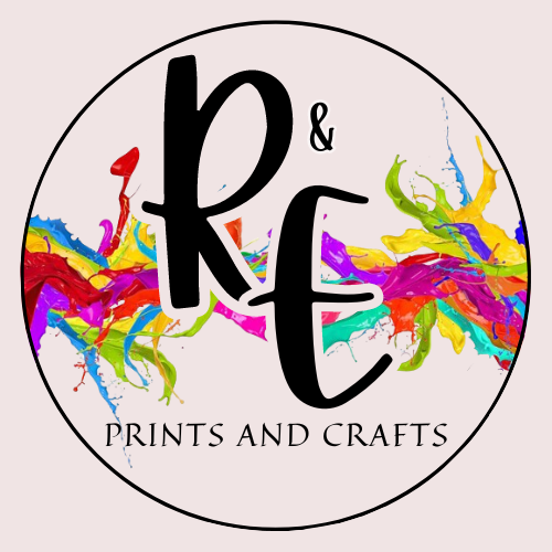 R&E prints and crafts Logo