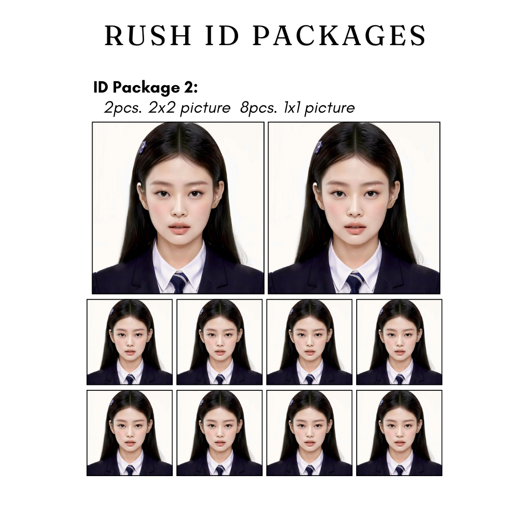 ID Package 2 - 2pcs. 2x2 picture  8pcs. 1x1 picture