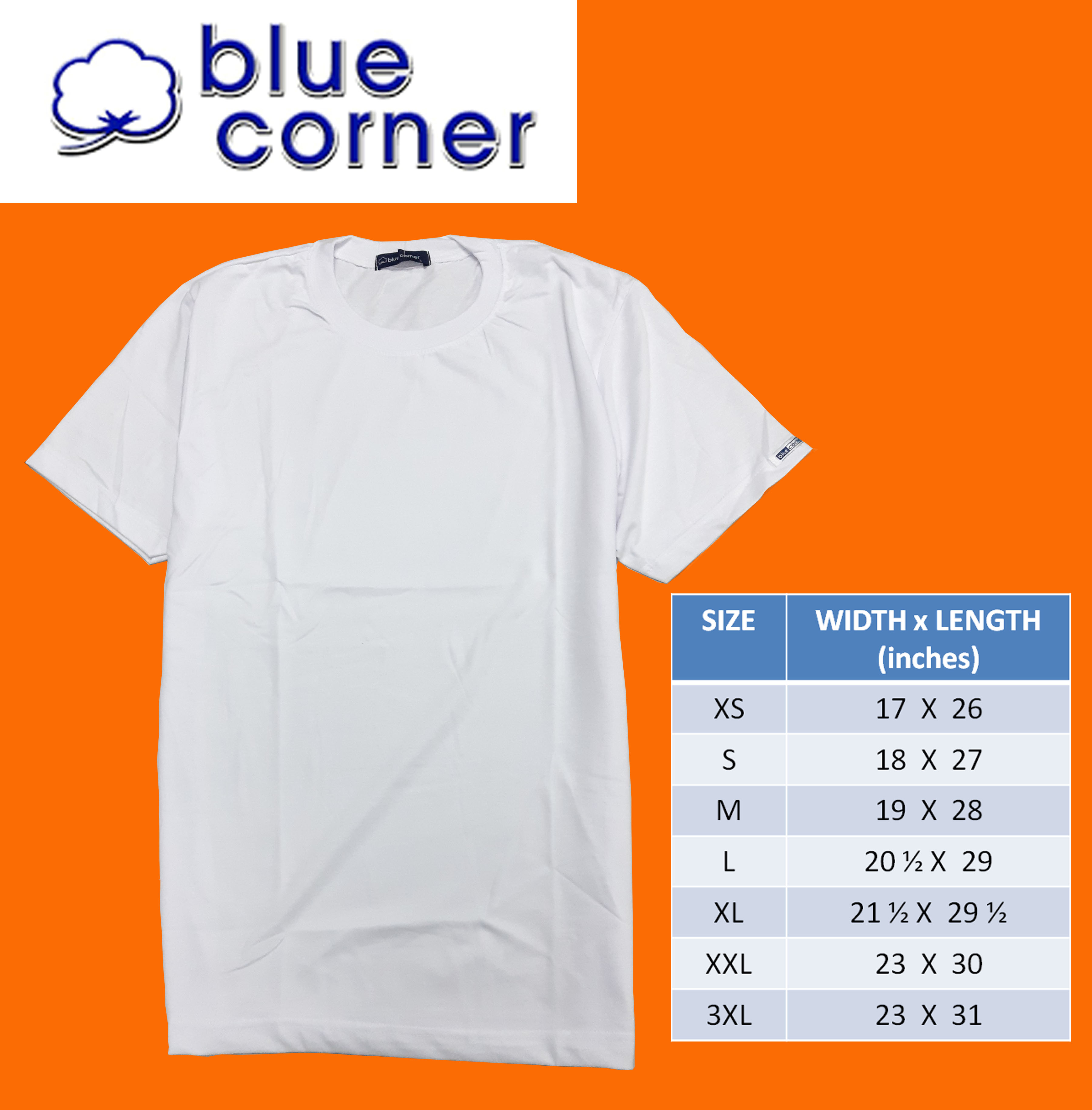 Blue Corner- WHITE - 4XL