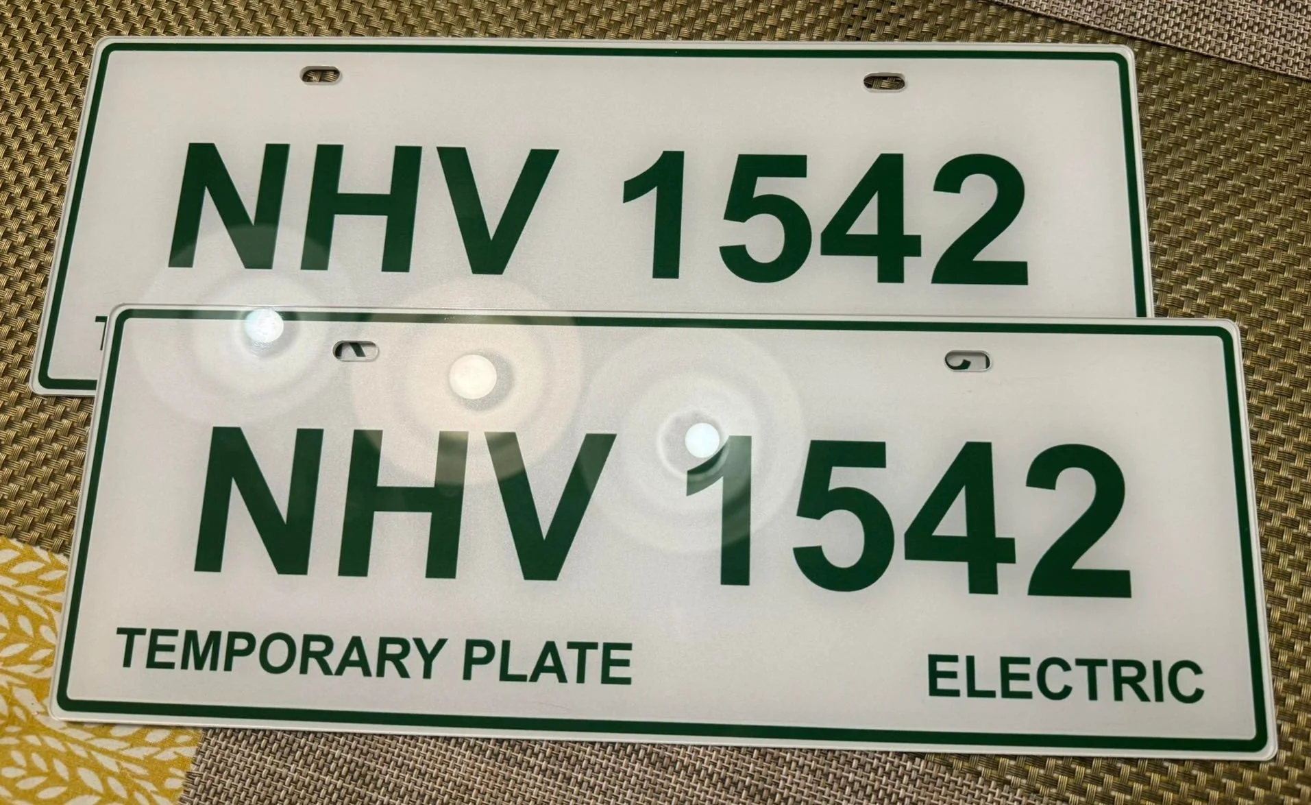 CAR Temporary Plate